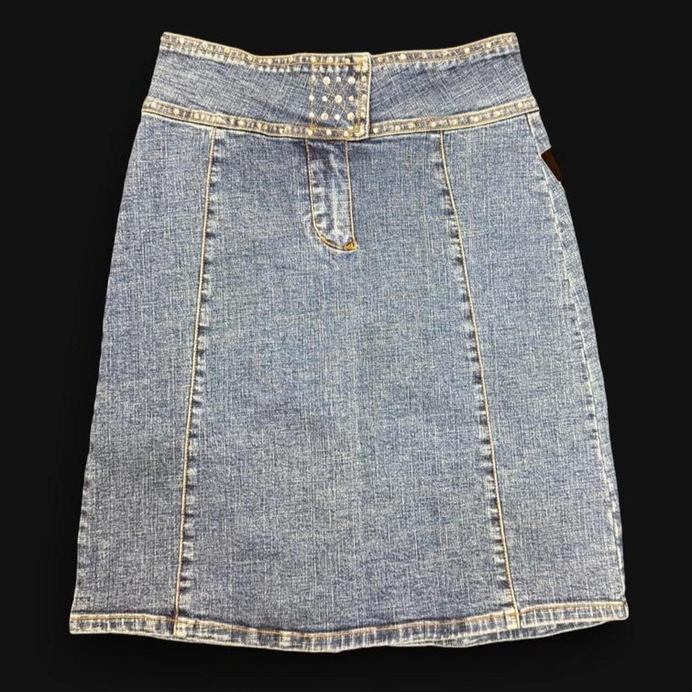 Y2K rhinestone denim mini skirt NWT  Size: 5/6